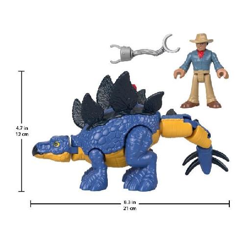 Figurine Miniature - Personnage Miniature Imaginext-Jurassic World-Stégosaure et le Dr Grant GVV64