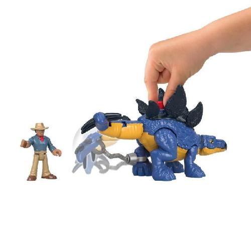 Figurine Miniature - Personnage Miniature Imaginext-Jurassic World-Stégosaure et le Dr Grant GVV64