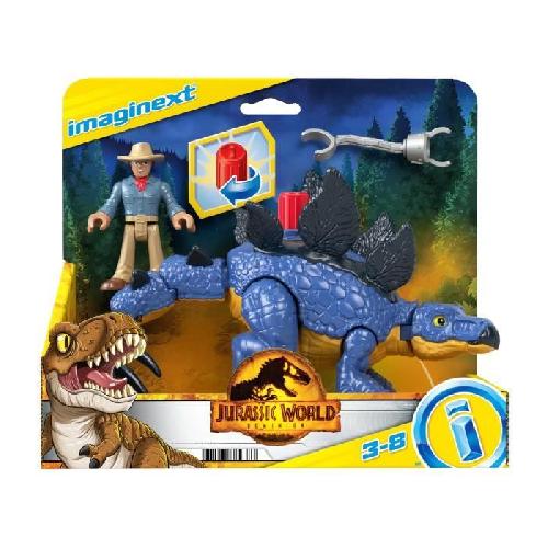 Figurine Miniature - Personnage Miniature Imaginext-Jurassic World-Stégosaure et le Dr Grant GVV64