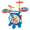 Imitation Instrument Musique Pat' Patrouille - Batterie Électronique pour enfant - Lumineuse - Complete 3 en 1 - Clavier. cymbales et tabouret - LEXIBOOK