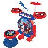 Imitation Instrument Musique SpiderMan - Batterie électronique pour enfant - Lumineuse - Complete avec clavier. cymbales et tabouret - Lexibook