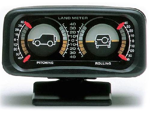 Horloges et Thermometres auto Inclinometre 4x4 - Lumineux - Noir Rolling Pitching