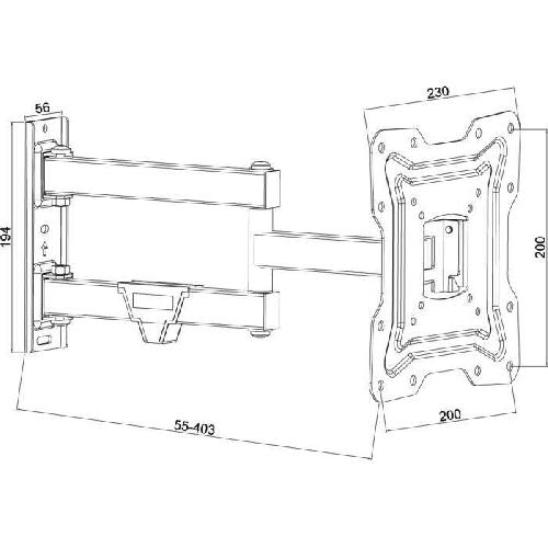 Fixation - Support Tv - Support Mural Pour Tv INOTEK MOOV 102 Support TV orientable mural - 14 a 42 - Orientation : 180° / 340° / 180°