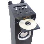 Chaine Hi-fi Inovalley HP49CD - Tour de son Bluetooth - Lecteur CD et fonction Karaoké - 100W - Radio FM - Port USB - Entrée aux-in - Noir