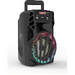 Enceinte - Haut-parleur Nomade - Portable - Mobile - Bluetooth INOVALLEY HP72BTH - Enceinte lumineuse karoke Bluetooth 20W - Lumieres LED colorees synchronisees - Radio FM. USB. Entree micro