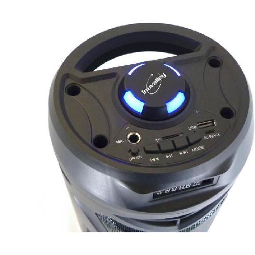 Enceinte - Haut-parleur Nomade - Portable - Mobile - Bluetooth INOVALLEY KA02- Enceinte lumineuse Bluetooth 400W - Fonction Karaoke - 2 Haut-parleurs - Lumieres LED synchronisees - Port USB
