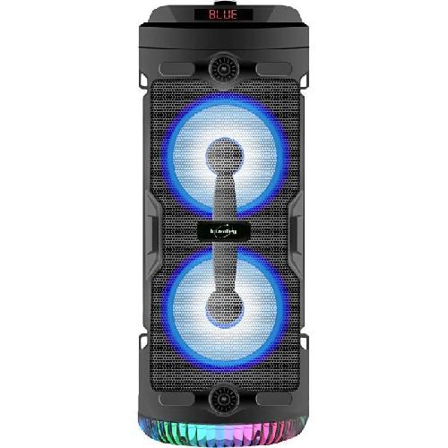 Enceinte - Haut-parleur Nomade - Portable - Mobile - Bluetooth INOVALLEY KA03-N - Enceinte lumineuse Bluetooth - 400 W - Fonction karaoke - Lumieres LED colorees - Port USB