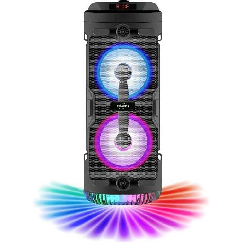 Enceinte - Haut-parleur Nomade - Portable - Mobile - Bluetooth INOVALLEY KA03-N - Enceinte lumineuse Bluetooth - 400 W - Fonction karaoke - Lumieres LED colorees - Port USB