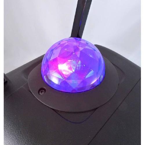 Enceinte - Haut-parleur Nomade - Portable - Mobile - Bluetooth INOVALLEY KA116BOWL - Enceinte lumineuse Bluetooth 450W - Fonction Karaoké - Boule kaléidoscope LED multicolore - Port USB