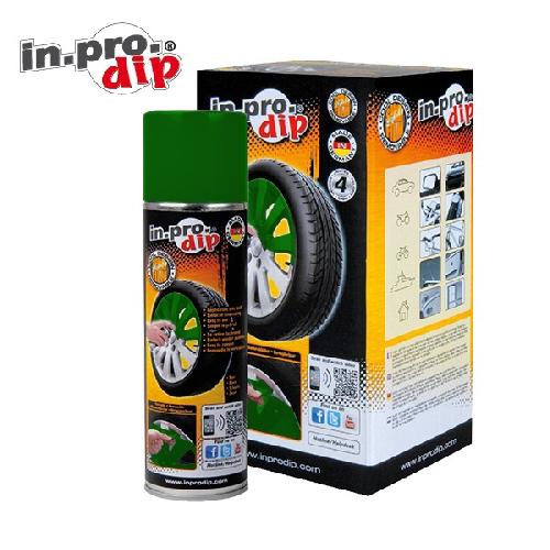 Peinture Auto InproDip Vert - Film compatible avec jantes - box compatible avec 4 Jantes - 4x300ml - similaire PlastiDip