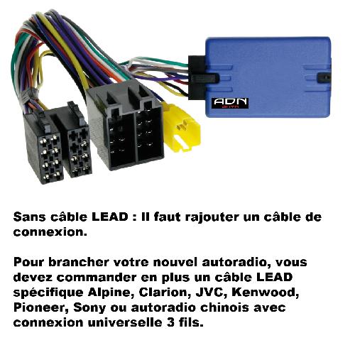 Commande au volant de Roger Interface Commande au volant 42SRN004 compatible avec Renault 98-05 Tunerlist sans ecran deporte Centrale seule