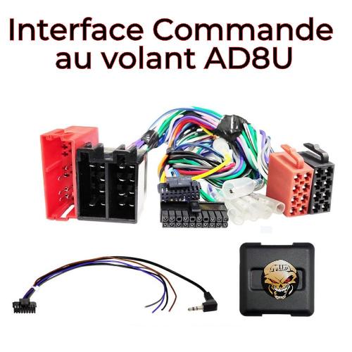 Commande au volant Universelle Interface Commande au volant AD8U - ADNAuto - compatible avec Audi 99-09 Ampli - Voir liste