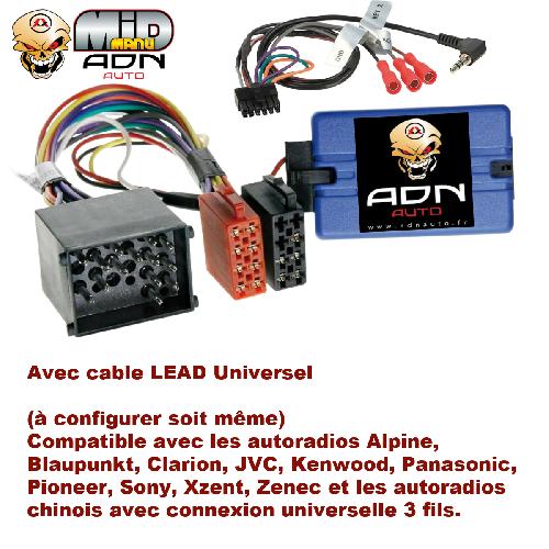 Commande au volant Sans Lead Interface Commande au volant BM3.U compatible avec BMW 94-08 Universelle - BM3U