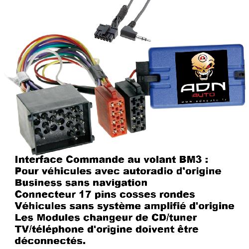 Commande au volant Alpine Interface Commande au volant BM3A compatible avec BMW 98-05 Alpine