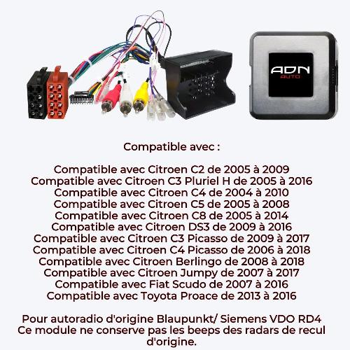 X Commande au volant de Roger Interface commande au volant Canbus compatible avec Citroen Fiat Peugeot 04-18