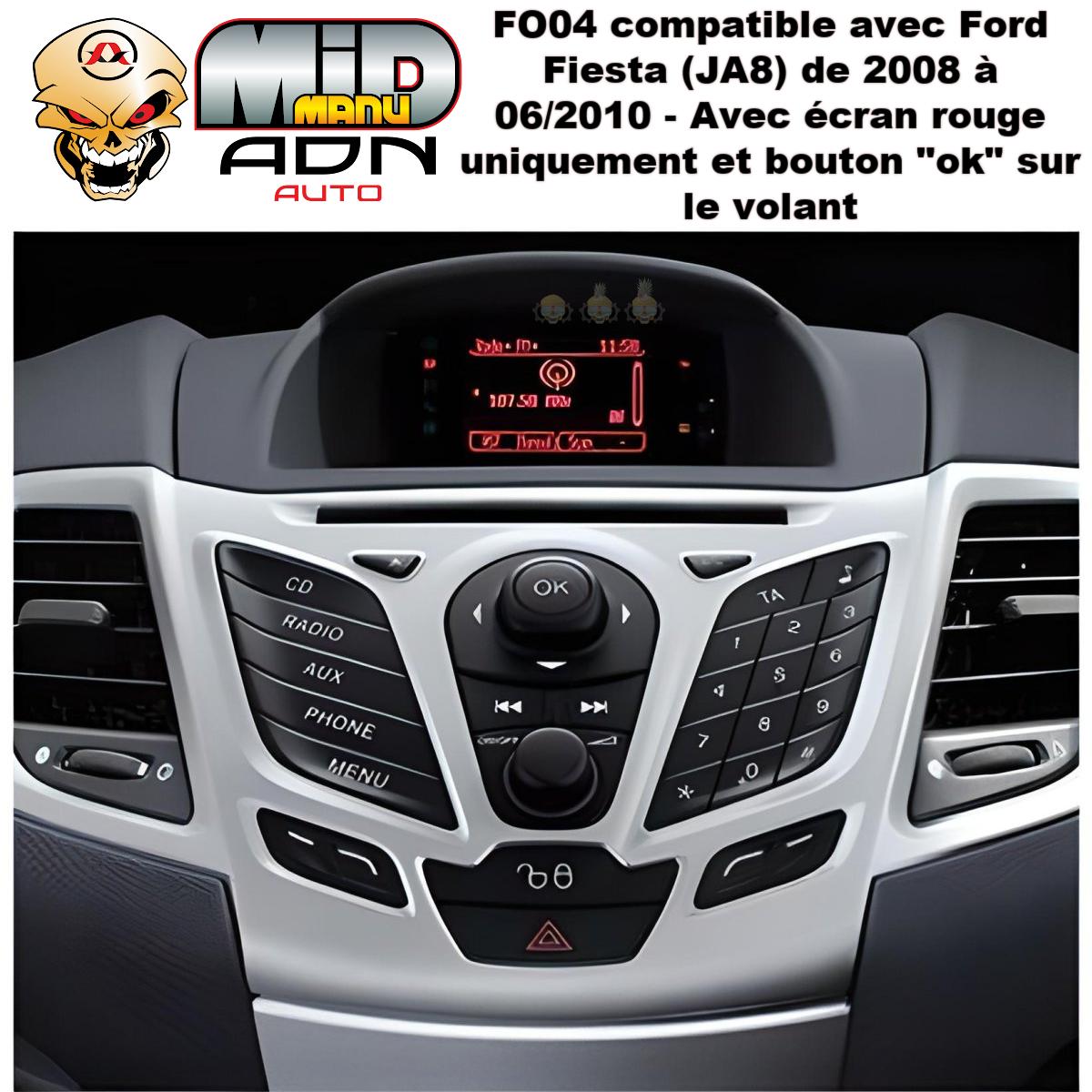 Interface Commande au volant FO4 compatible avec Ford Fiesta 08-10