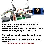 Commande au volant Pioneer Interface Commande au volant HO2P compatible avec Honda 05-12 Sans nav. Pioneer Sony