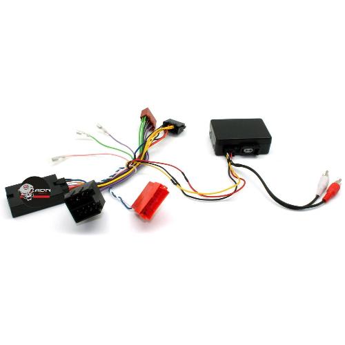 Commande au volant Sans Lead Interface Commande au volant PO5 compatible avec Porsche 04-09 Mini-ISO Ampli fibre Centrale seule