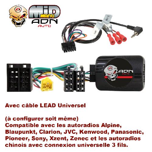 Commande au volant Universelle Interface Commande au volant RN4U compatible avec Renault 98-05 Tunerlist Sans ecran ss tableau de bord