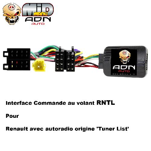 Commande au volant Sans Lead Interface Commande au volant RNTL-U compatible avec Renault 99-08 Tunerlist Ecran deporte Universelle - RN3