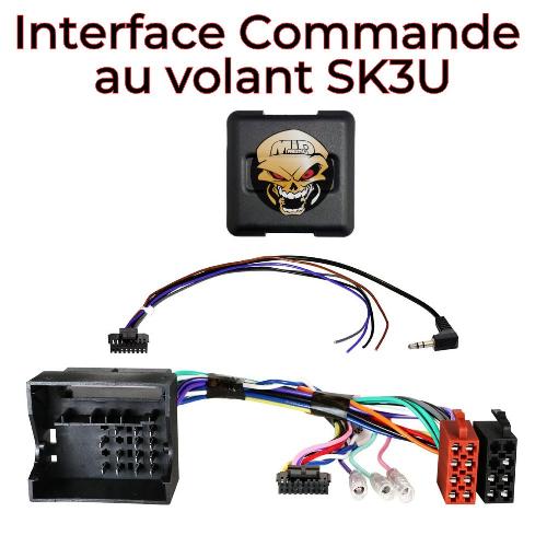 Commande au volant Universelle Interface Commande au volant SK3U - ADNAuto - Compatible avec Skoda 04-15 - Voir liste