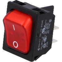 Interrupteur 2 positions 10A 250V - Rouge