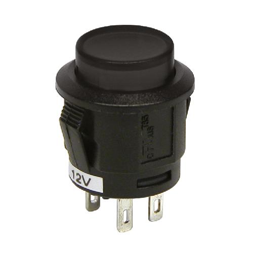 Interrupteur - Actionneur - Pulseur Interrupteur a pression Noir 12V 20A