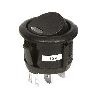 Interrupteur - Actionneur - Pulseur Interrupteur On-Off Noir - 12V 20A 20mm