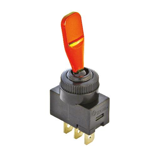 Interrupteur - Actionneur - Pulseur Interrupteur On-Off 12V 20A orange