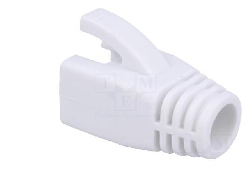 Cable - Connectique Pour Peripherique Isolation de prise RJ45 8mm - Blanc