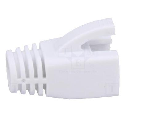 Cable - Connectique Pour Peripherique Isolation de prise RJ45 8mm - Blanc