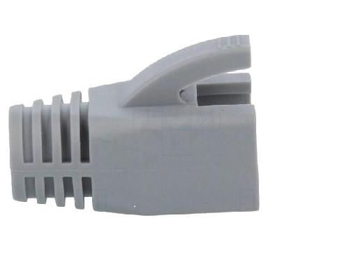 Cable - Connectique Pour Peripherique Isolation de prise RJ45 8mm - Gris