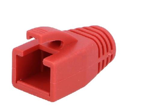 Cable - Connectique Pour Peripherique Isolation de prise RJ45 8mm Rouge