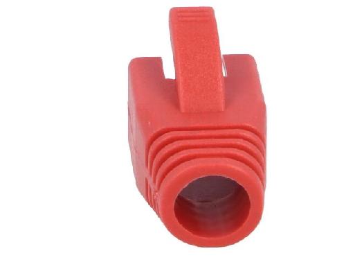 Cable - Connectique Pour Peripherique Isolation de prise RJ45 8mm Rouge