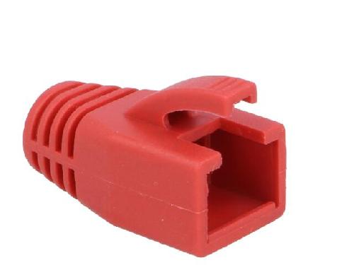 Cable - Connectique Pour Peripherique Isolation de prise RJ45 8mm Rouge