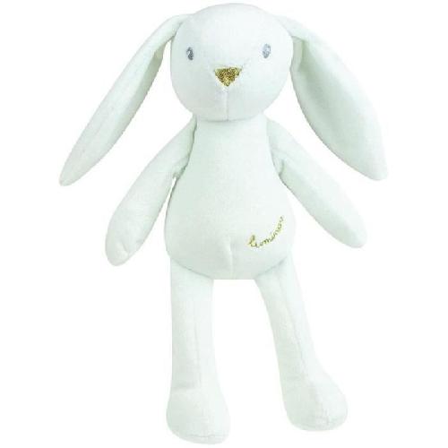 Peluche JEMINI Luminou Lapin blanc Peluche lumineuse naturelle fonctionne sans pile+/- 20 cm