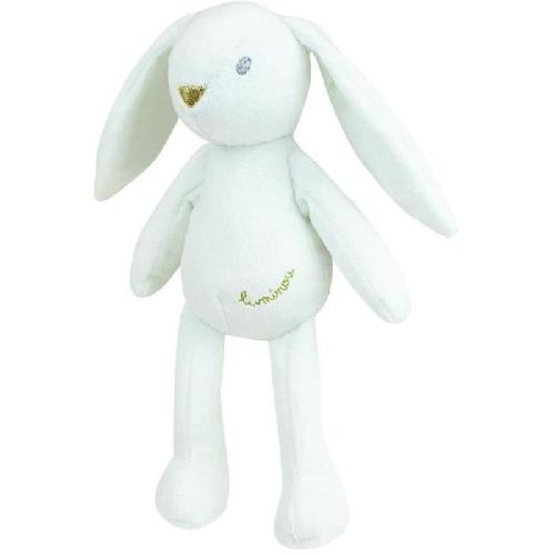 Peluche JEMINI Luminou Lapin blanc Peluche lumineuse naturelle fonctionne sans pile+/- 20 cm