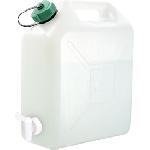 Jerrican alimentaire 10L avec robinet blanc 32cm x 18cm x 30cm