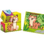 Jeu D'apprentissage Jeu créatif 2-en-1 - LISCIANI - Montessori Baby Bois - Cubes et puzzle - Observation et dextérité - Bois et carton