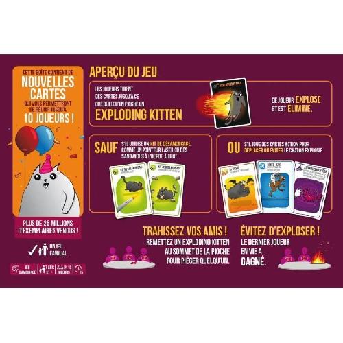 Jeu De Societe - Jeu De Plateau Jeu d'ambiance - ASMODEE - Exploding Kittens : Édition Festive - Pour Adultes - Durée 15 min