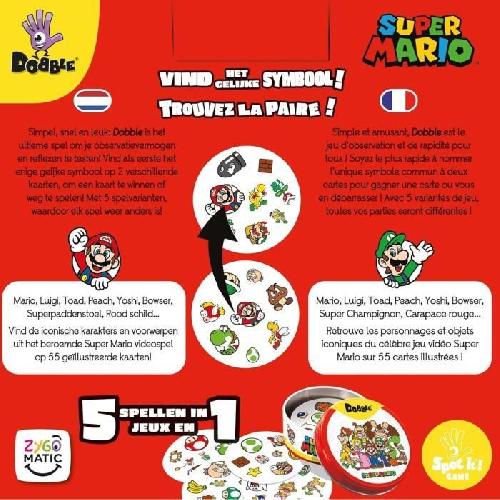 Jeu D'apprentissage Jeu d'ambiance - Nintendo - Dobble : Super Mario - 2 joueurs ou plus - 6 ans et plus - Multicolore