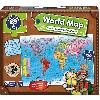 Jeu D'apprentissage Carte du monde - Puzzle - ORCHARD