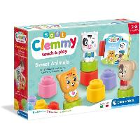 Jeu D'apprentissage Clementoni - Cubes et Animaux Soft Clemmy - 6 cubes + 3 personnages + Livre