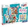 Jeu D'apprentissage Clementoni - Edukit - Disney - Coffret apprentissage 4 en 1 - 2 puzzles. 1 mémo. 1 jeu de 6 cubes - Fabriqué en Italie - Dés 4ans