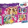 Jeu D'apprentissage Clementoni - Edukit - Disney Princesses - Coffret apprentissage 4 en 1 - 2 puzzles. 1 mémo. 1 jeu de 6 cubes - Fabriqué en Italie