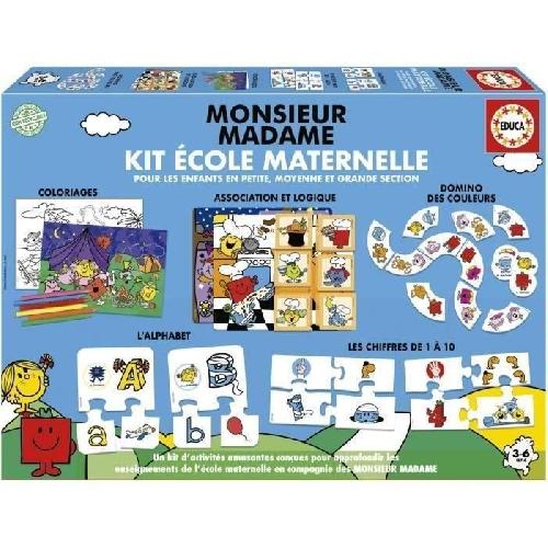 Jeu D'apprentissage Jeu d'apprentissage - EDUCA - Monsieur Madame - Kit École Maternelle