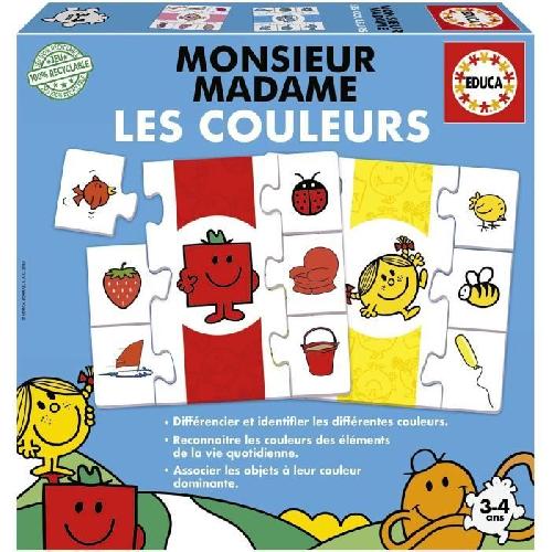 Jeu D'apprentissage Jeu d'apprentissage - EDUCA - Monsieur Madame - Les Couleurs