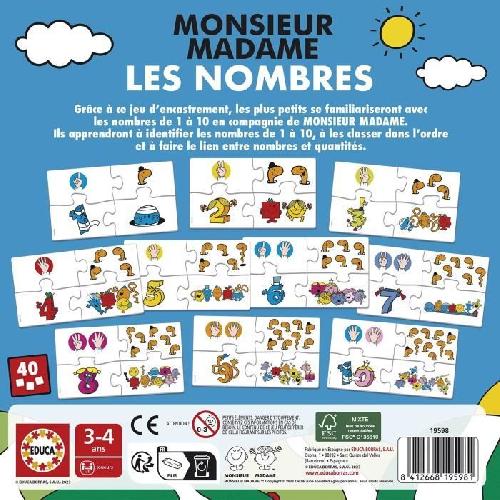 Jeu D'apprentissage Jeu d'apprentissage - EDUCA - Monsieur Madame - Les Nombres