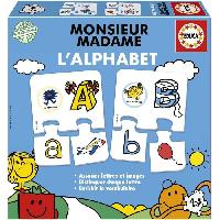 Jeu D'apprentissage Jeu d'apprentissage - EDUCA - Monsieur Madame - Alphabet