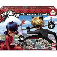 Jeu D'apprentissage Jeu de societe - EDUCA - Miraculous Ladybug - a la Poursuite de Papillon - Combat de des pour sauver Paris